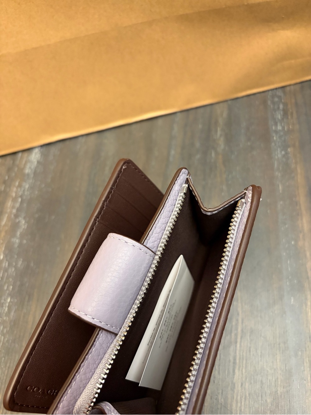 Coach Light Blue Misty Pebbled Leather Wallet - Picture 4 of 4